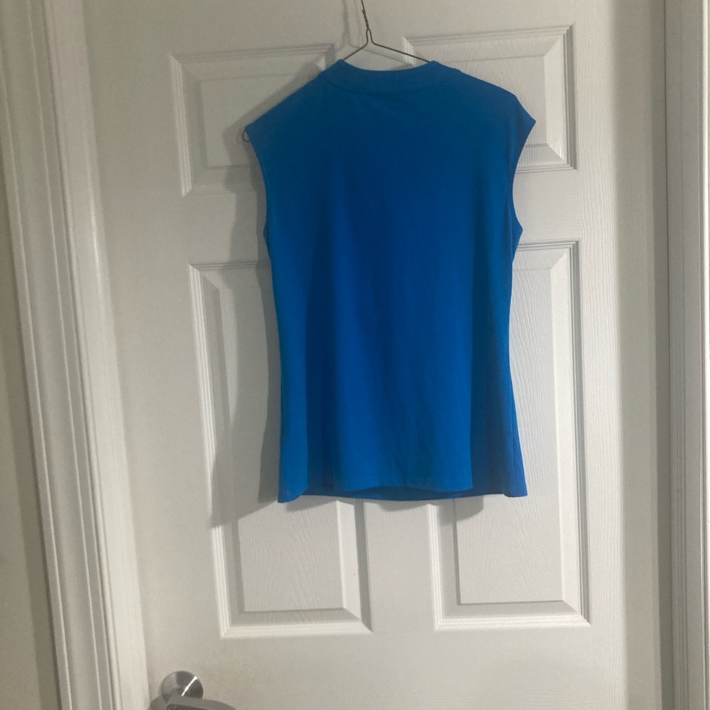 Jones Studio Separates Solid Blue Top, Size S - Picture 2 of 5